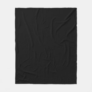 Solid Colour: Black Fleece Blanket