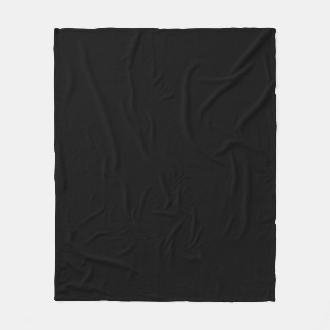Solid Colour: Black Fleece Blanket (Front)