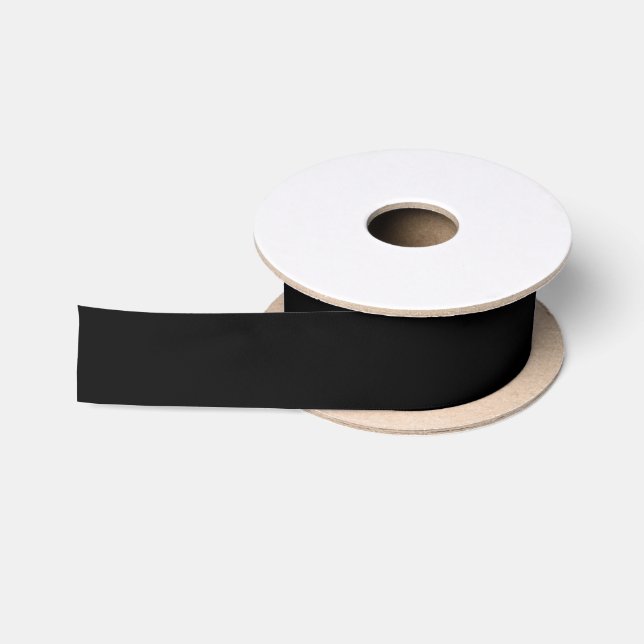 solid colour black ribbon satin ribbon (Spool)