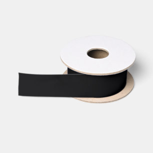 Solid Colour: Black Satin Ribbon