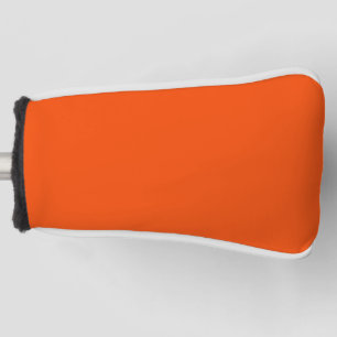 Solid colour blood orange golf head cover