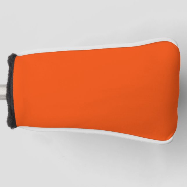 Solid colour blood orange golf head cover (Front)