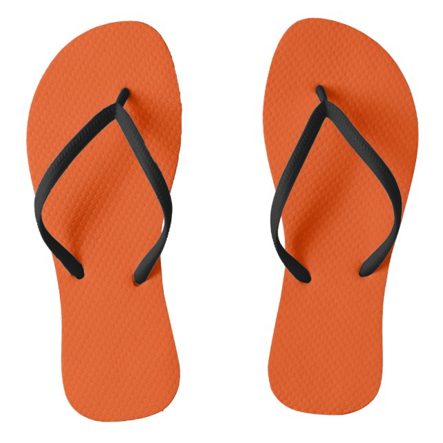 Solid colour blood orange jandals (Footbed)