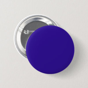 Solid colour blue gem royal purple 6 cm round badge
