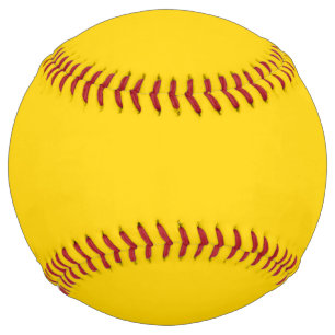 Solid colour bright yellow softball