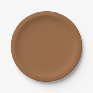 Solid colour brown rice paper plate