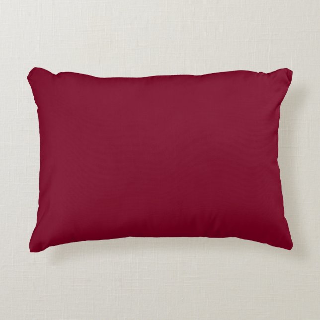 Solid colour burgundy maroon decorative cushion (Front)