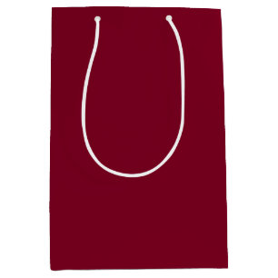 Solid colour burgundy maroon medium gift bag