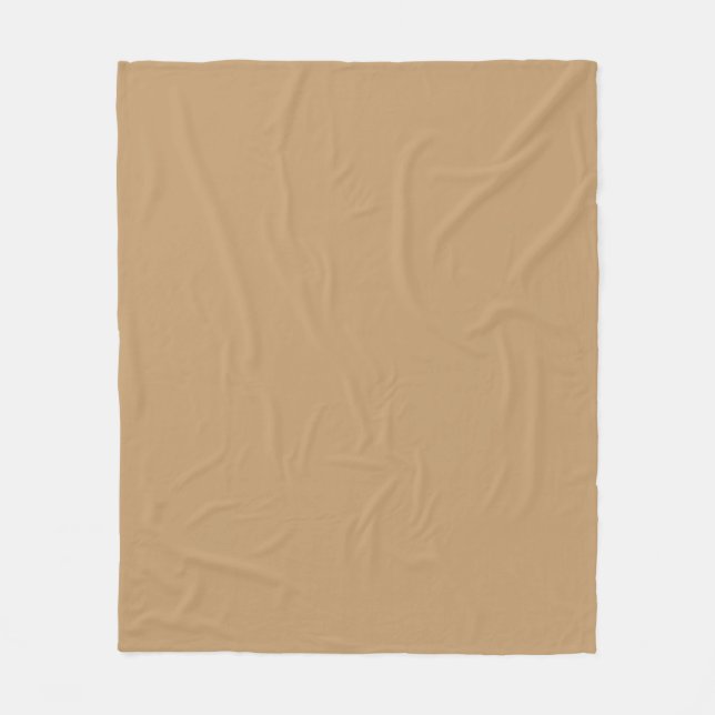 Solid Colour: Camel Brown / Tan Fleece Blanket (Front)