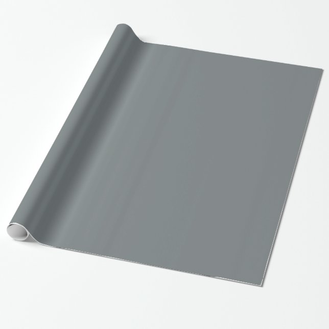 Solid Colour: Charcoal Grey Wrapping Paper (Unrolled)