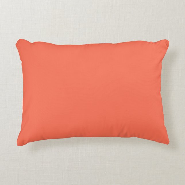 Solid Colour: Coral Decorative Cushion (Front)