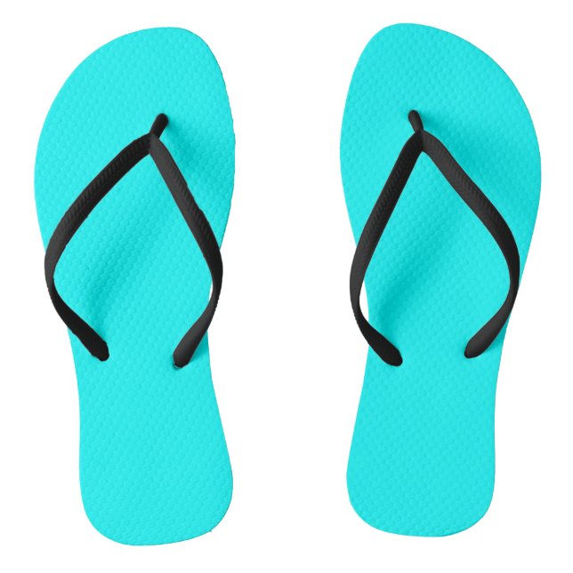 Solid colour cyan jandals (Footbed)