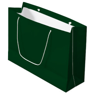 Solid colour dark green large gift bag