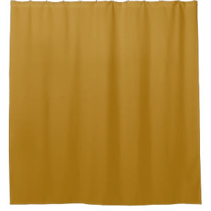 Solid colour dark mustard brownish yellow shower curtain
