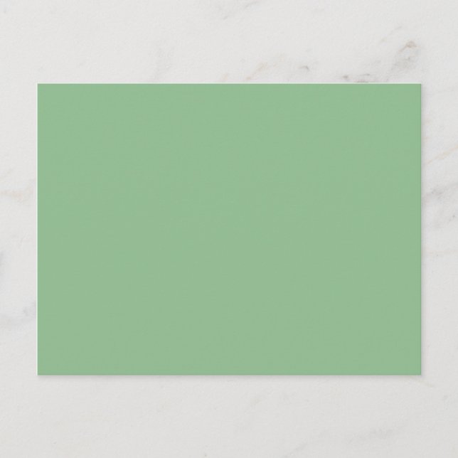 Solid Colour Dark Sea Green Blank Postcard (Front)