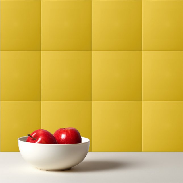 Solid colour deep lemon mustard yellow tile (Creator Uploaded)