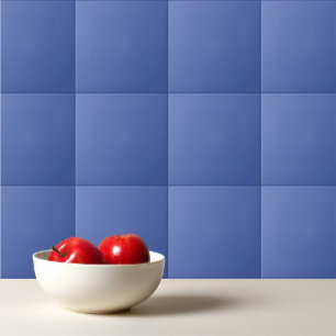 Solid colour dusty blue cornflower tile