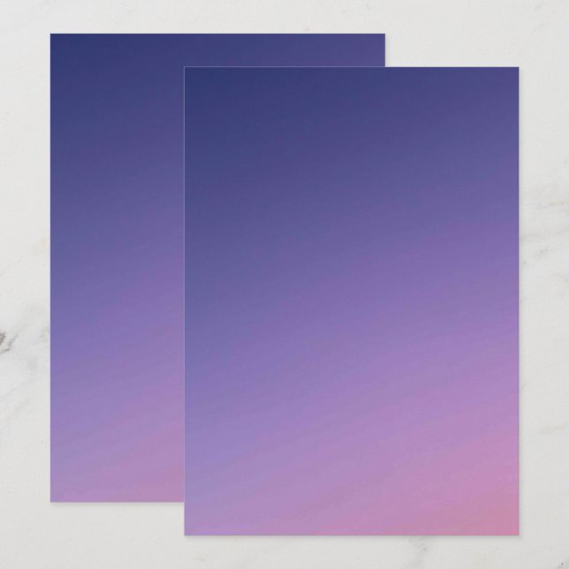 Solid Colour Flat Invitations Announcements Card (Front/Back)