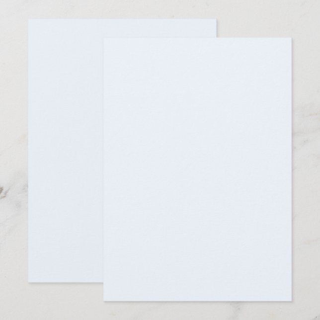 Solid Colour Flat Invitations Announcements Card (Front/Back)