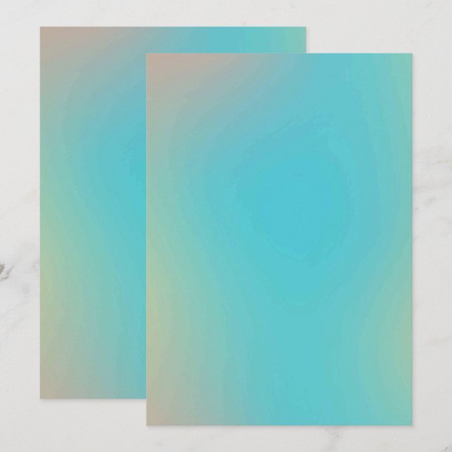 Solid Colour Flat Invitations Announcements Card (Front/Back)