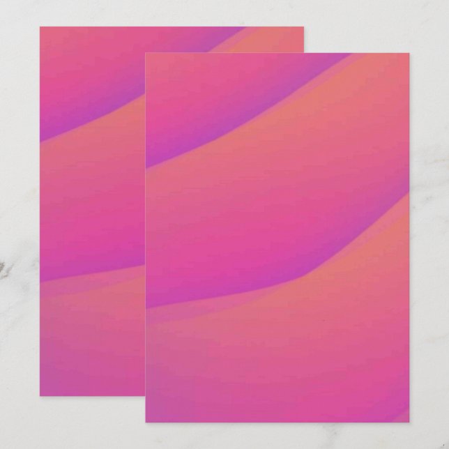 Solid Colour Flat Invitations Announcements Card (Front/Back)