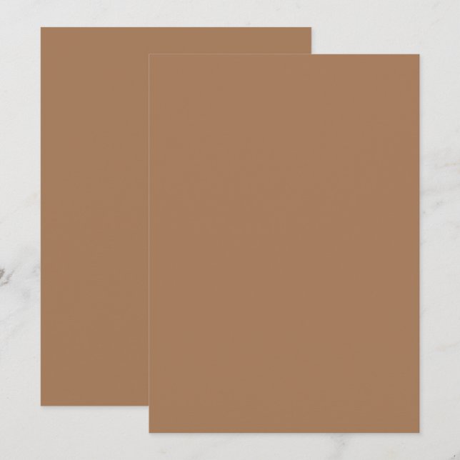 Solid Colour Flat Invitations Announcements Card (Front/Back)