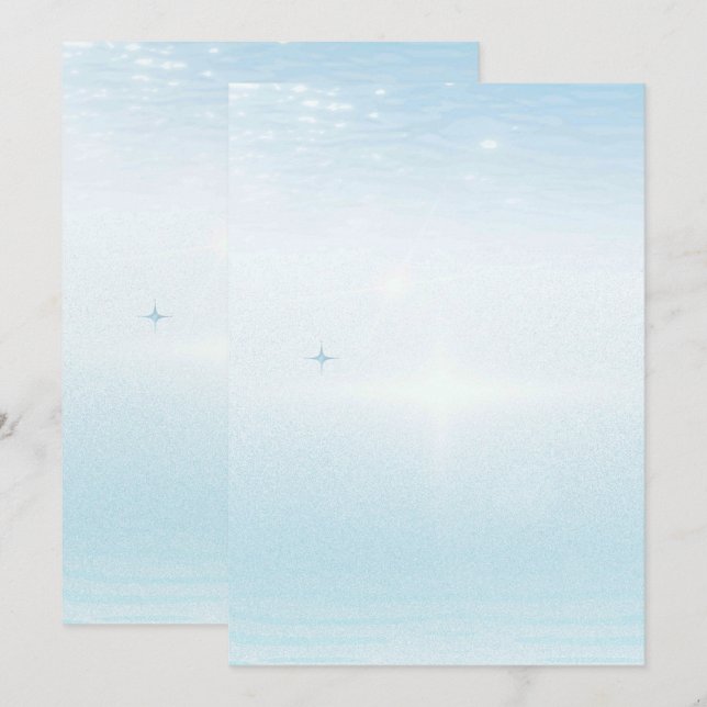 Solid Colour Flat Invitations Announcements Card (Front/Back)