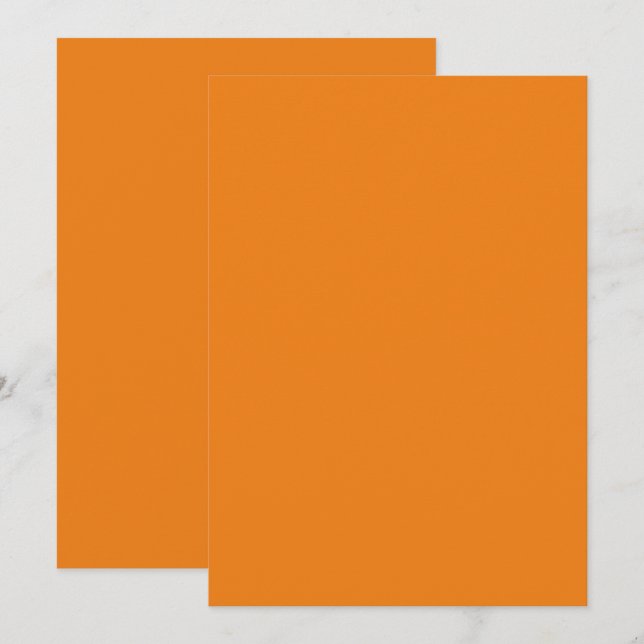 Solid Colour Flat Invitations Announcements Card (Front/Back)