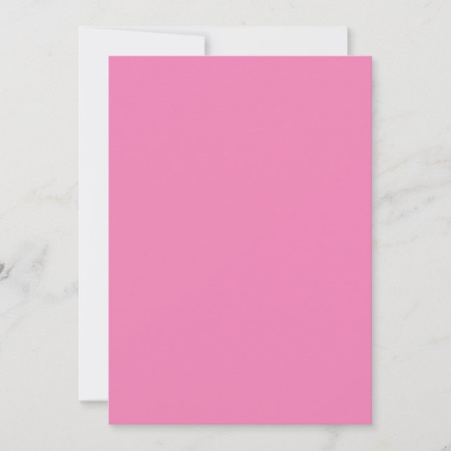 Solid Colour Flat Invitations Announcements Card (Front)