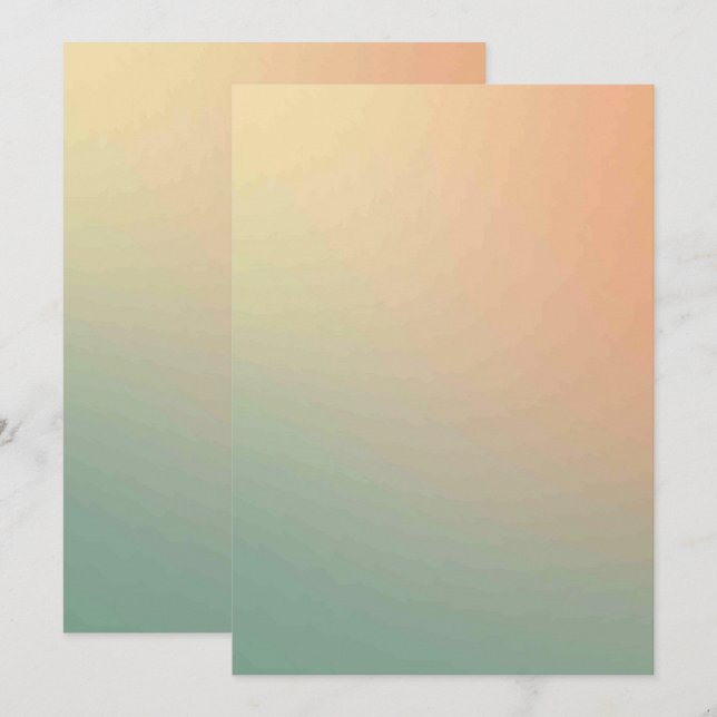 Solid Colour Flat Invitations Announcements Card (Front/Back)