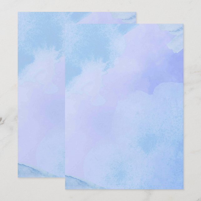 Solid Colour Flat Invitations Announcements Card (Front/Back)