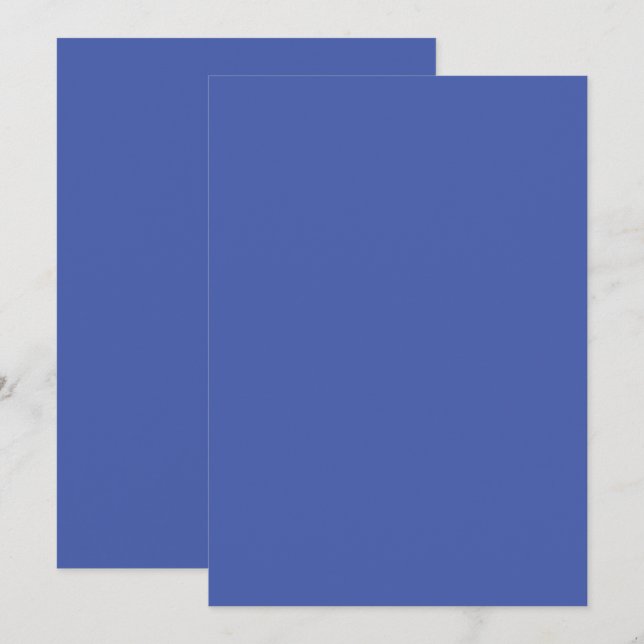 Solid Colour Flat Invitations Announcements Card (Front/Back)