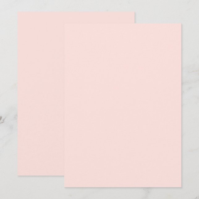 Solid Colour Flat Invitations Announcements Card (Front/Back)