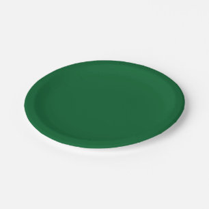 Solid Colour: Forest Green Paper Plate