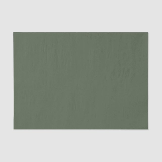 Solid colour Forest Moss dark green Tissue Paper (Front)