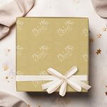 Solid Colour Gold - Mr & Mrs Wedding Favours Wrapping Paper<br><div class="desc">A beautiful colour with chic fonts make a statement piece for a reception favour. Items are easier to customise when you replace all text and photos first. If your art still needs to be adjusted, click on the Customise This button. This will take you to a design area where you...</div>