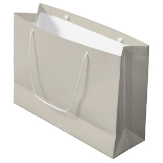 Solid colour greige beige large gift bag