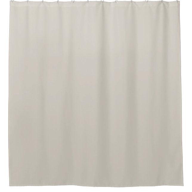Solid colour greige beige shower curtain (Front)