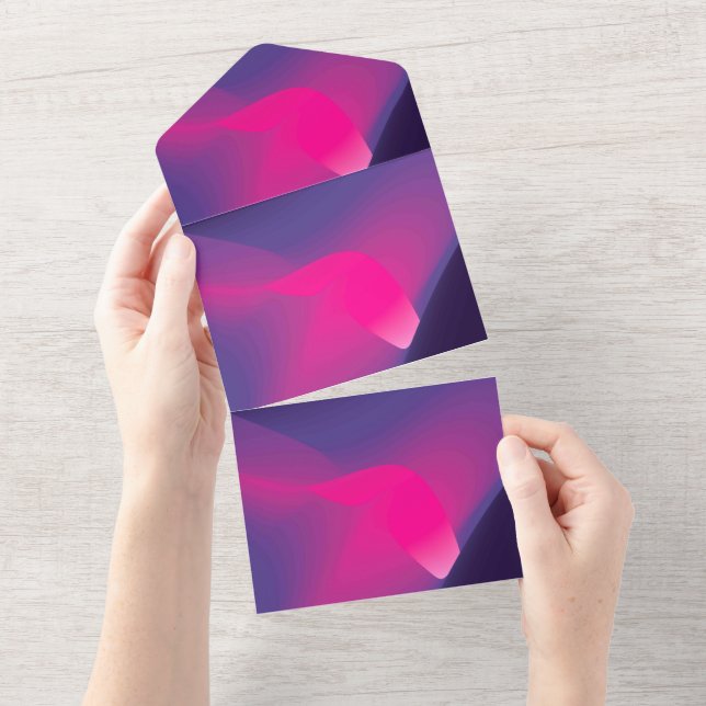 Solid Colour Invitations Announcements Card (Tearaway)