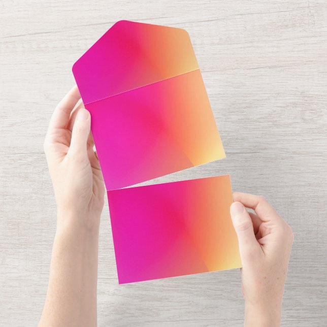 Solid Colour Invitations Announcements Card (Tearaway)
