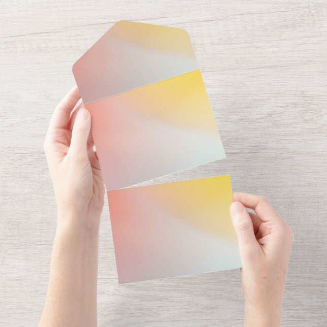 Solid Colour Invitations Announcements Card (Tearaway)