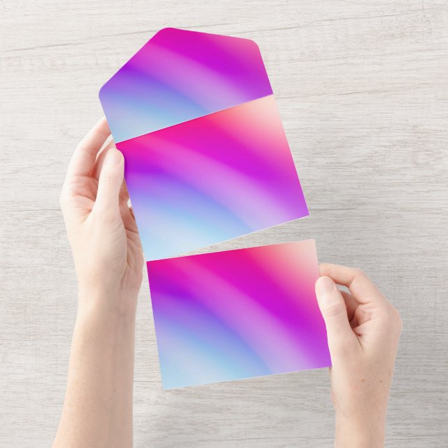 Solid Colour Invitations Announcements Card (Tearaway)