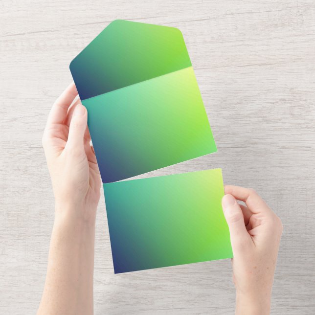 Solid Colour Invitations Announcements Card (Tearaway)