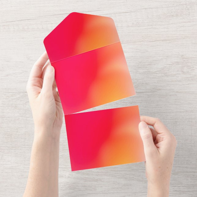Solid Colour Invitations Announcements Card (Tearaway)