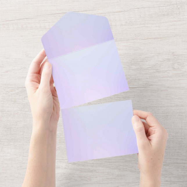 Solid Colour Invitations Announcements Card (Tearaway)