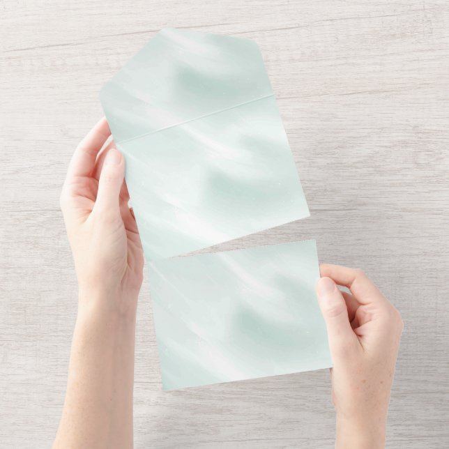 Solid Colour Invitations Announcements Card (Tearaway)