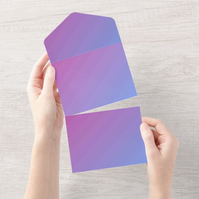 Solid Colour Invitations Announcements Card (Tearaway)
