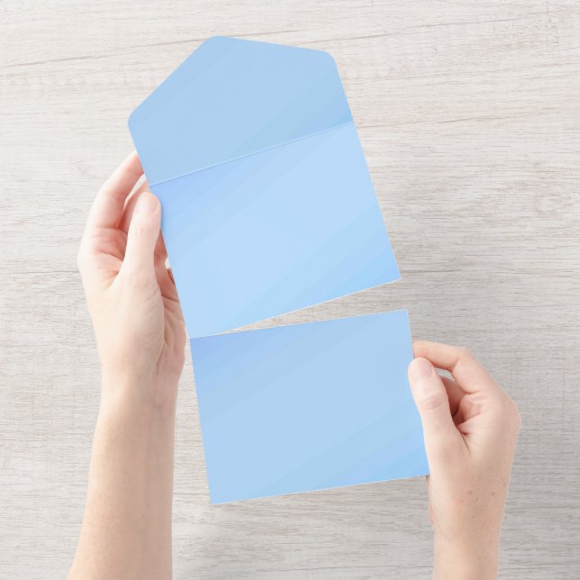 Solid Colour Invitations Announcements Card (Tearaway)