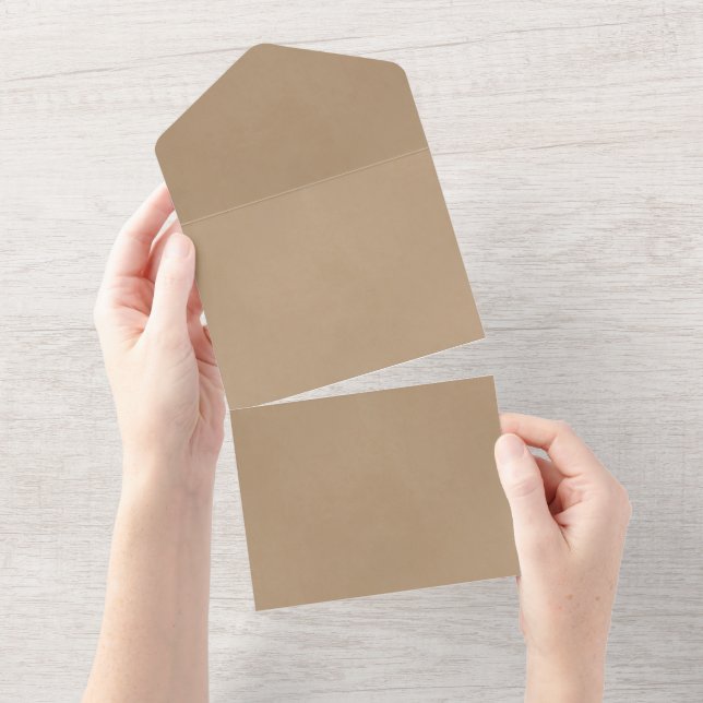 Solid Colour Invitations Announcements Card (Tearaway)