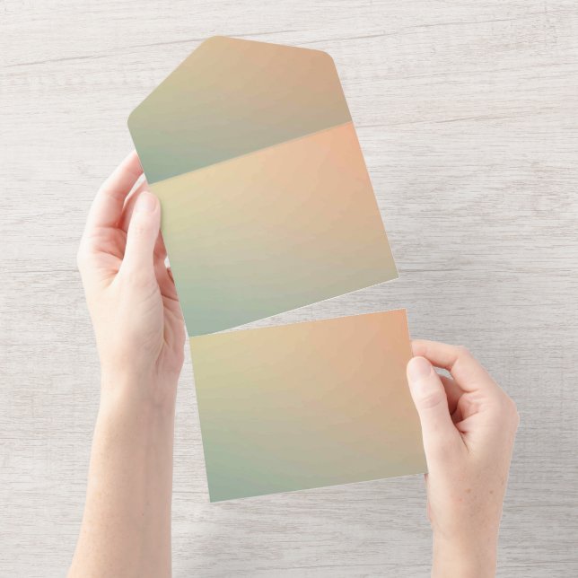 Solid Colour Invitations Announcements Card (Tearaway)